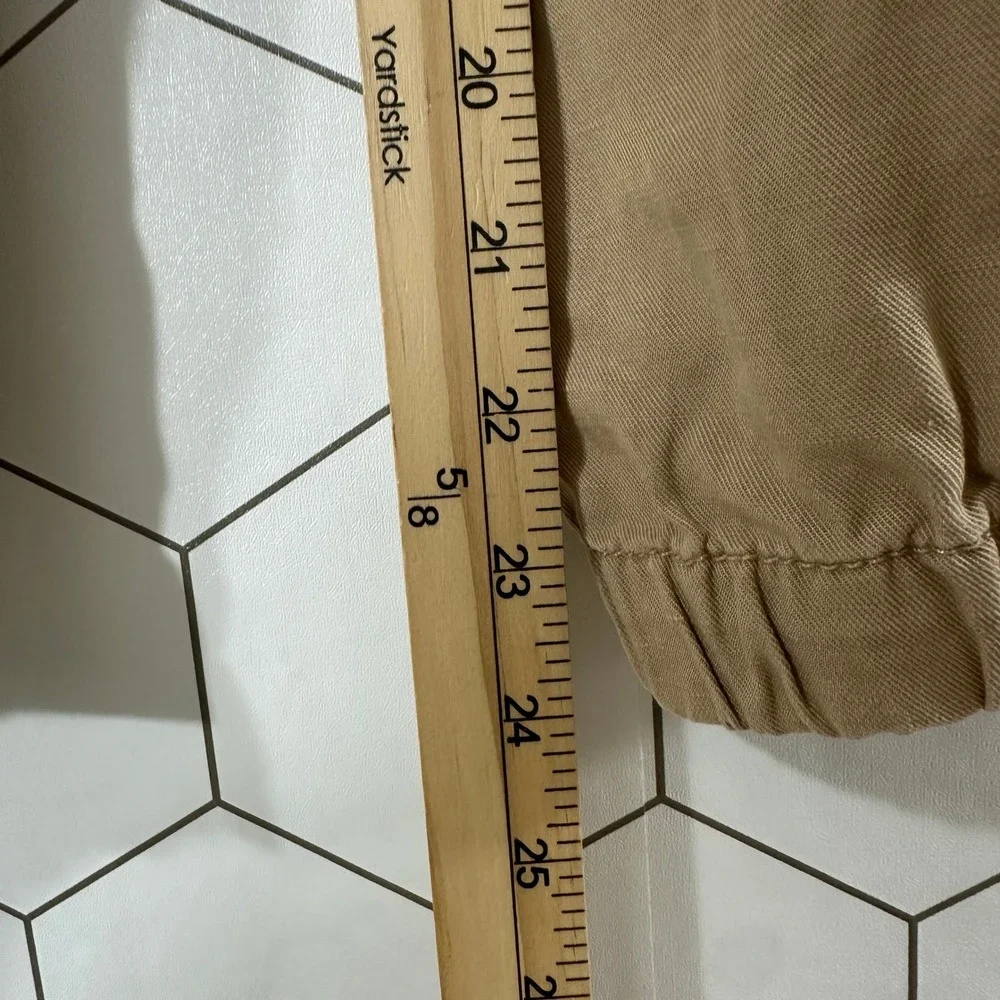 Banana Republic Womens Tan Khaki Lyocell Linen Utility Jogger Pants Size 4